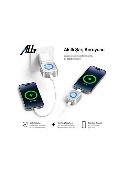 Ally Hypercharge 140w Aı Akıllı Şarj Kesici Adaptör Şarj Dolunca Otomatik Kapanan Batarya Koruyucu- 5775 1