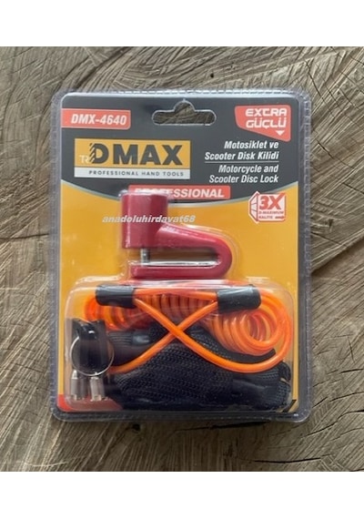 Dmax Disk Fren Kilit Çelik Bisiklet Kilidi Scoter Kilidi Motosiklet Kilidi