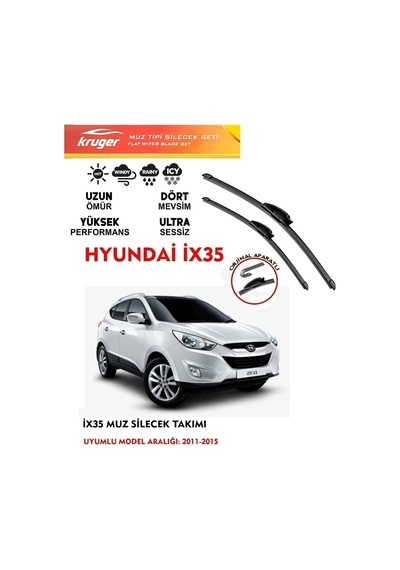 Hyundai Ix35 Ön Muz Silecek Takımı 1.6 2.0 Motor 2011-2015 Arası Araca Özel Aparat