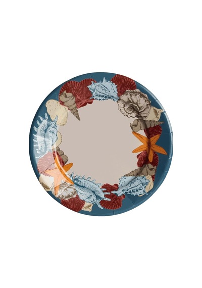 Coral Kağıt Tabak 26 Cm 12'li Paket Gri