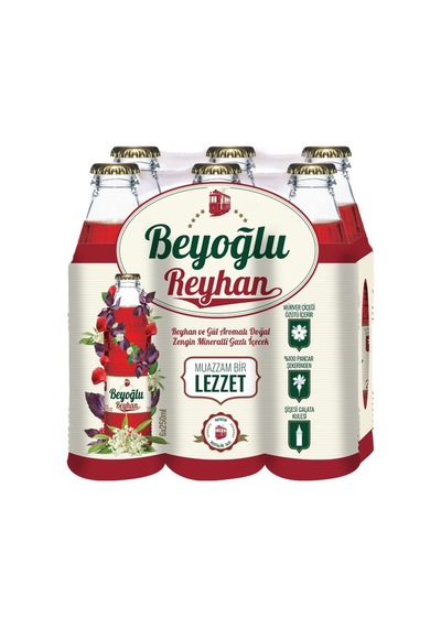 Beyoğlu Gazoz Reyhan Ve Gül Aromalı Gazlı İçecek 6 X 250 Ml 6'li Avantaj Paketi Mıchu