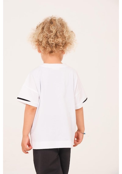 Zeyland Erkek Çocuk Baskılı T-shirt - Beyaz Beyaz