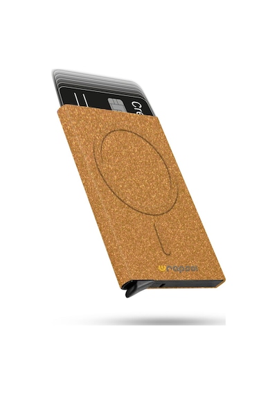 Wrapsol Magsafe Mekanizmalı Kartlık Rfid Korumalı Alüminyum Otomatik Kredi Kartlık Renkli Parlak Saks Mavi Simli Altın Simli Altın