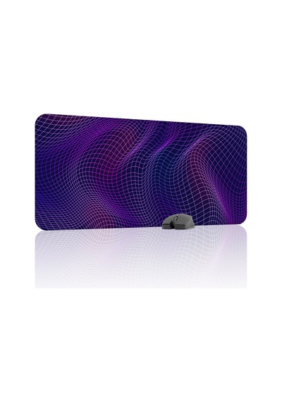 Vaporwave Grid Kaymaz Dikişli Kauçuk Oyuncu Mousepad V3 - 90x40 Xxl Gaming Mouse Pad Fare Altlığı