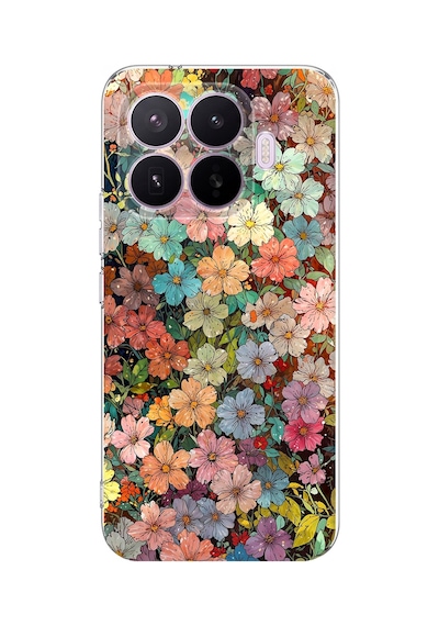 Xiaomi 17t Pro Uyumlu Vintage Botanik Çiçek Bahçesi Baskılı Silikon Kılıf