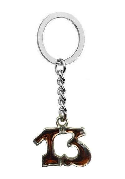 Thirteen 13 Şans Unisex Anahtarlık Kırmızı Renk Özel Tasarım
