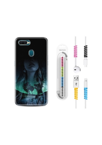 Oppo A5S Kılıf Kablo Koruyuculu Lost Girl 1809