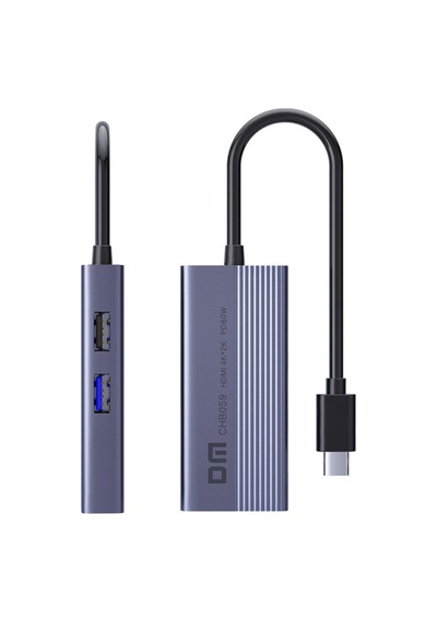 Dm Chb059 Type-c To 4k Hdmı 2 Usb-a Pd 60w Sd Ve Micro Sd Kart Okuyucu Çoklayıcı Hub