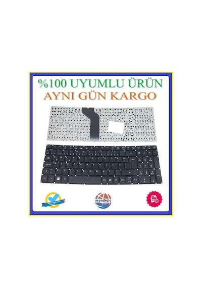 Acer Uyumlu Aspire A515-41 Klavye Tuş Takımı Siyah Tr
