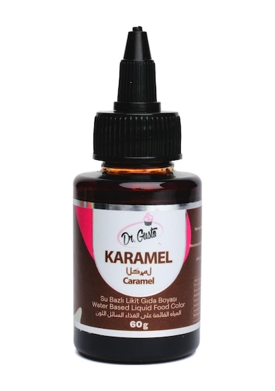 Su Bazlı Likit Gıda Boyası Karamel 60 Gr Pastacılık İçin Yoğun Renk Verici