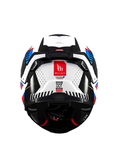 Mt Helmets Thunder 4 Sv Lumience A7 Kapalı Kask Beyaz - Mavi - Kırmızı