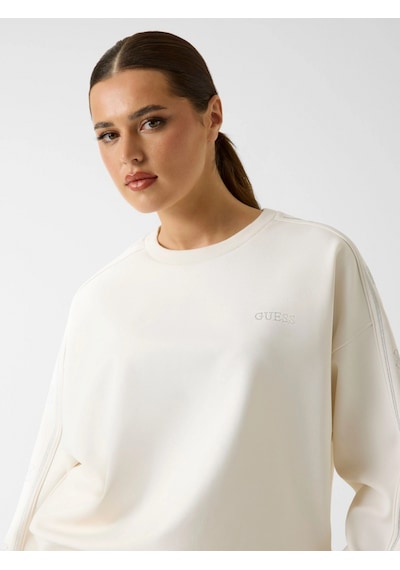 Guess Octavia Bisiklet Yaka Kadın Beyaz Sweatshirt V6rq96kcx22-g027 Beyaz