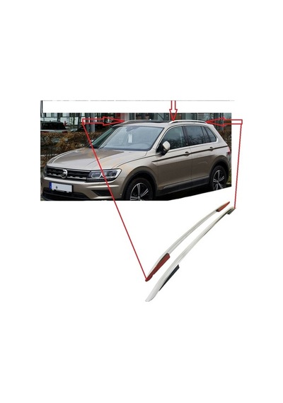 Volkswagen Tiguan 2016 Sonrası Oem Tavan Çıtası Gri