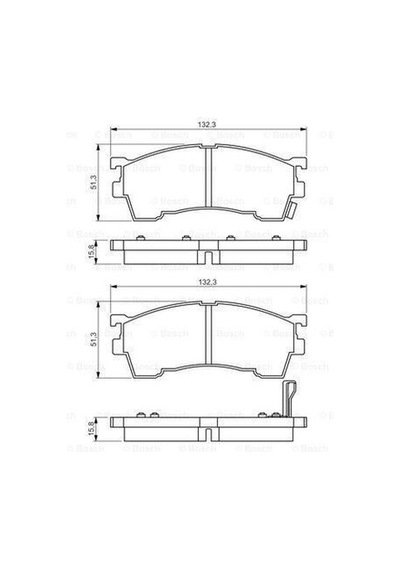 BOSCH 986495265 Fren Balatası Ön 323 F F 94-04 626 91-97 Mx-6 91- Xedos 93-