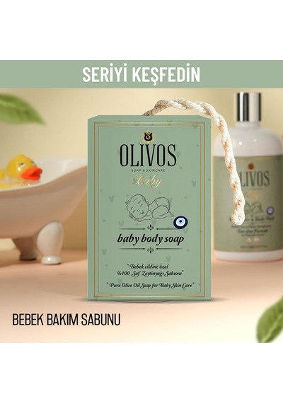 %100 Doğal Organik Zeytinyağlı Bebek Şampuanı - Saç ve Vücut İçin Nemlendirici 400 Ml