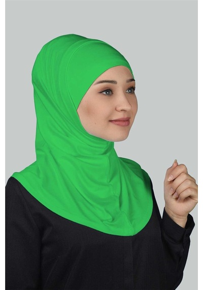 Altobeh İkili Set Pratik Eşarp Hazır Türban Ve Hijab Tesettür Bonesi Açık Yeşil