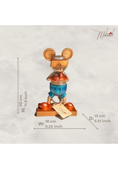 Boksör Mickey Mickey Fare Heykeli, Dekoratif Boks Heykeli, El...