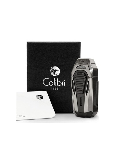 Colibri Boss Üçlü Jet Çakmak Puro Çakmağı Kesicili Siyah