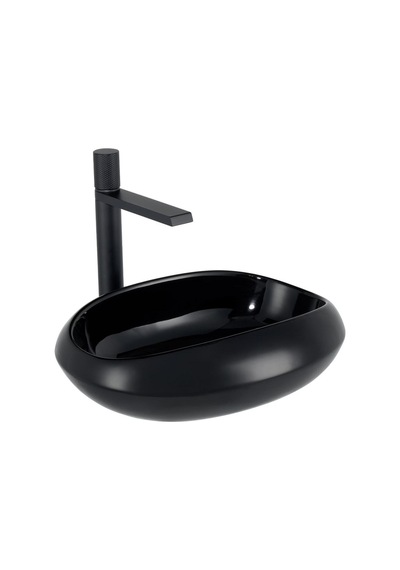 Ey-4710s Tezgah Üstü Lavabo Parlak Siyah Siyah