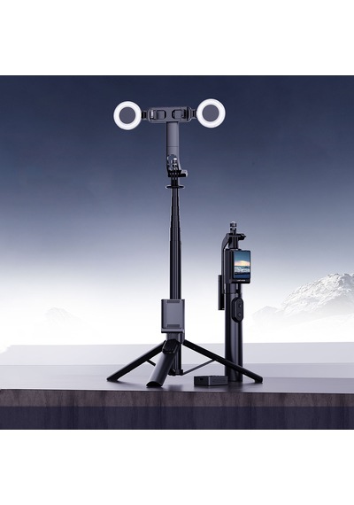 Lenyes Lph120 Uzaktan Kumandalı Çok Fonksiyonlu Sabitleyici Ekranlı Tripod Ve Selfie Çubuğu Siyah