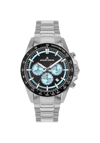 Jacques Lemans 1-2207b Lıverpool Chronograph Erkek Kol Saati Gümüş - Siyah