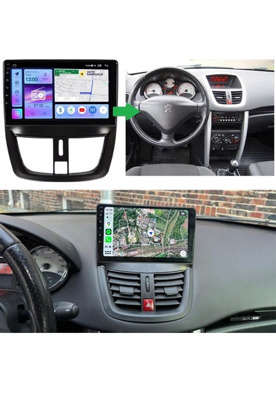 Peugeot 207 Android Multimedya Sistemi 4-64 Clarion 2006-2012 9"
