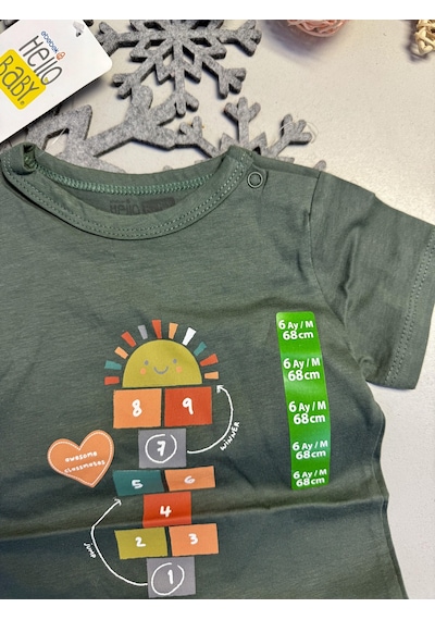 Hellobaby 3 Lü Tulum Set Yeşil lila