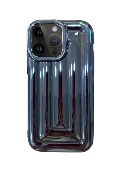 Apple Uyumlu iPhone 14 Pro Max Rudra Seri Labirent Desen 3d Metalik Silikon Kapak