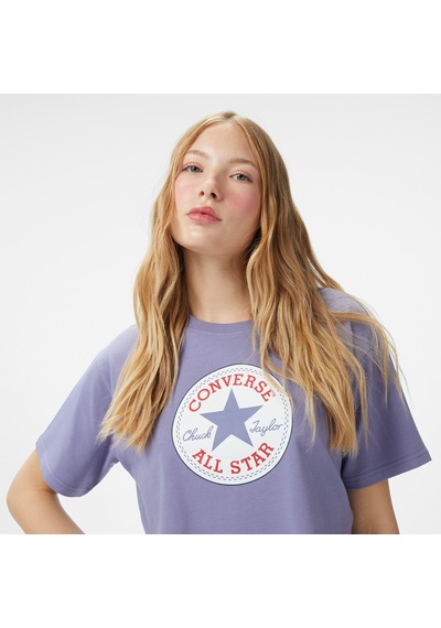 Converse Baskılı Kadın Mor T-shirt Cvw5t107 Mor