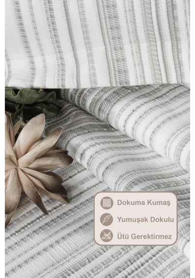 Elart Harmony Yatak Örtüsü Takımı Çift Kişilik 240x250 Cm Antrasit Antrasit
