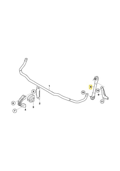 Bmw E60 Uyumlu Frow Ön Sağ Viraj Askı Rotu Oem No 31354014532