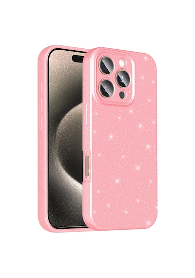 More Tr Apple Uyumlu iPhone 16 Pro Max Kılıf Kamera Korumalı Simli Lüks Mtr Koton Kapak - Siyah