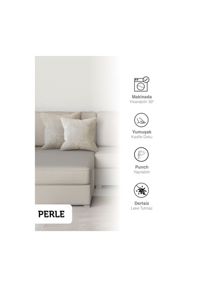 Home Daily Series Ekru Rengi Kırlent Yastık Kılıfı Ekru