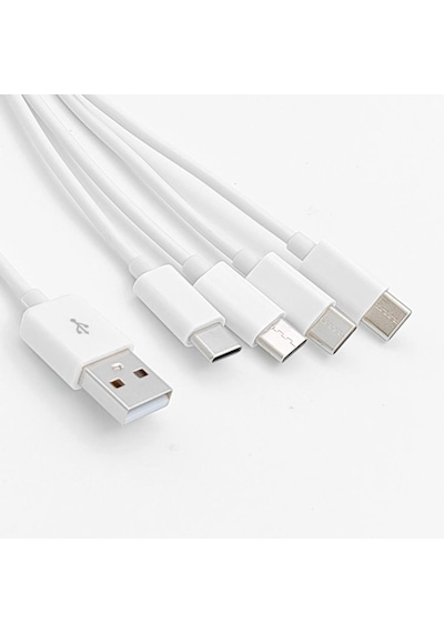 4768 4 İn 1 Usb Tip-c Şarj Kablosu Çoklayıcı 1 Metre