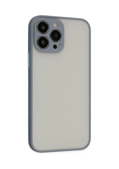 Apple Apple iPhone Uyumlu 15 Pro Max Kılıf Montreal Silikon Kapak - Gri