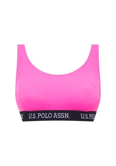 U.S. Polo Assn. Kadın Pembe U Yaka Bralet Bikini Üst 21503