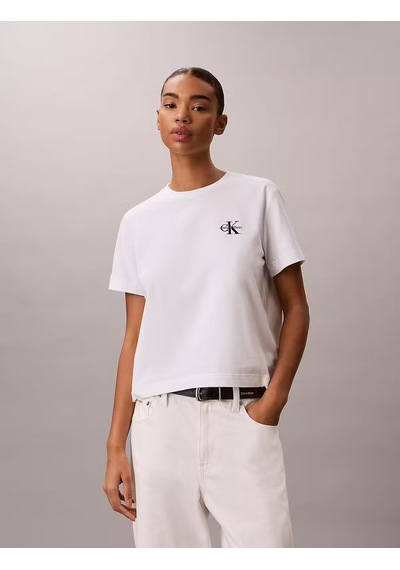 Calvin Klein Kadın Baskılı T-shirt-lv047ab801yaf Beyaz
