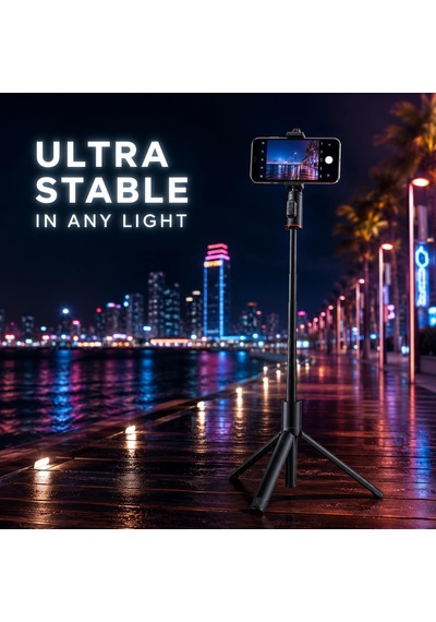 Hepu Sf-13 Bluetooth Kumandalı Uzatılabilir Selfie Stick Tripod 1.84 M Uzunluk, Stabil Tripod, Taşınabilir Tasarım