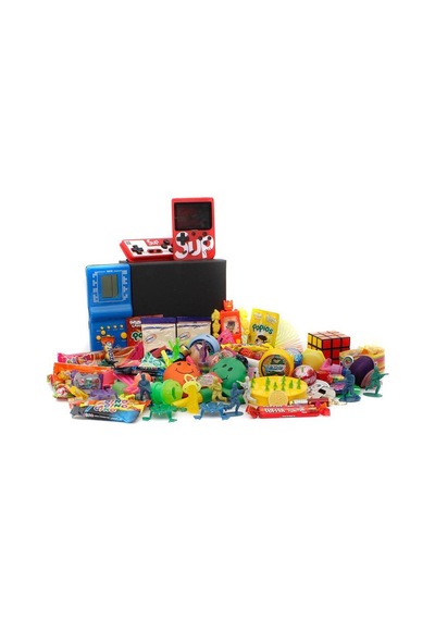 Nostaljik Bakkal Özel Gıda Ve Oyuncak Kutusu , Mavi Tetris Ve Ata