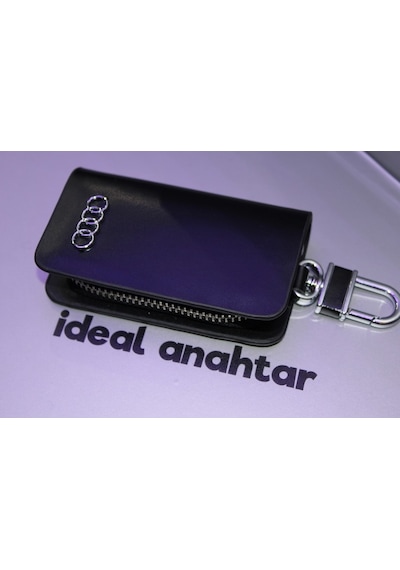 Venotto Audi Uyumlu Deri Özel Anahtarlık Siyah