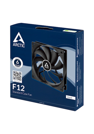 Arctıc F12 120mm Siyah Kanat Siyah Çerçeve Kasa Fanı Acfan00201a