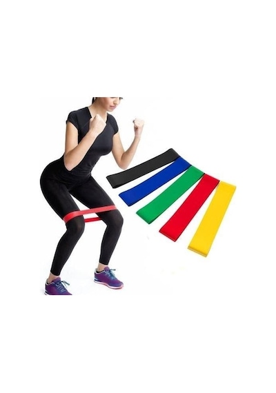 5 Kademeli Set Pilates Band Pilates Bandı Aerobik Yoga Direnç Las