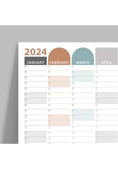2026 Yıllık Planlayıcı Duvar Takvimi Boho 2026 Yılı Planlayıcısı Aylık Planlayıcı