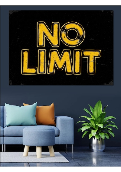 Ahşap Tablo No Limit Sınır Yok Yazılı Tabela Gym Temalı