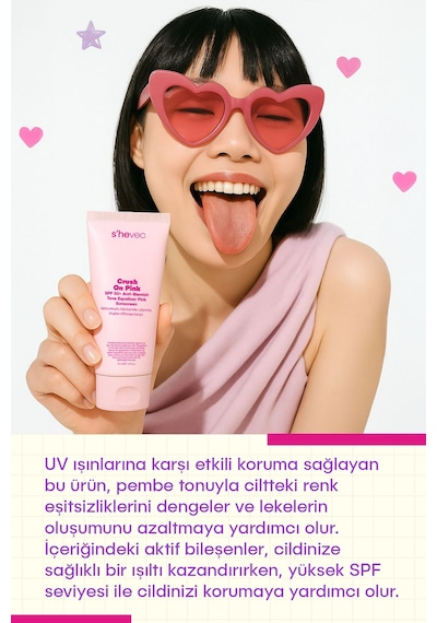 Crush On Pink - Spf 50+ Leke Karşıtı Ve Ton Eşitleyici Pembe Güne