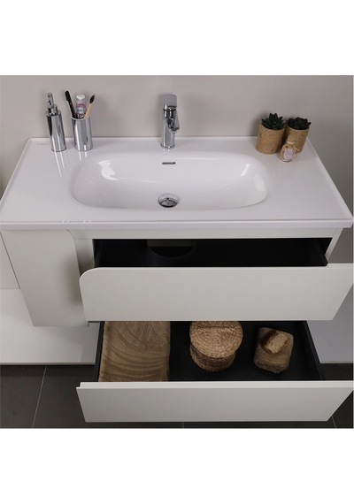 Kobos Future 100 Cm Banyo Dolabı Seti Bianco Beyaz Kobos Future 100 Cm Banyo Dolabı Seti Bianco Beyaz