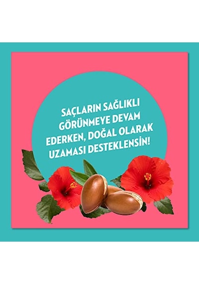Doğanın Enerjisi Saç Bakım Şampuanı Argan Yağı Hibiskus Özü Dökülme Karşıtı Güçlü Uzamayı Tamamlayıc