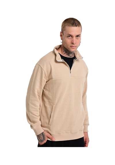 Sportive Badajoz Erkek Bej Günlük Stil Sweatshirt 24ke016-oat Bej