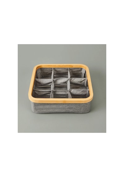 Arow 9 Bölmeli Katlanabilir Sepet Gri 30x30 Cm Çok Renkli