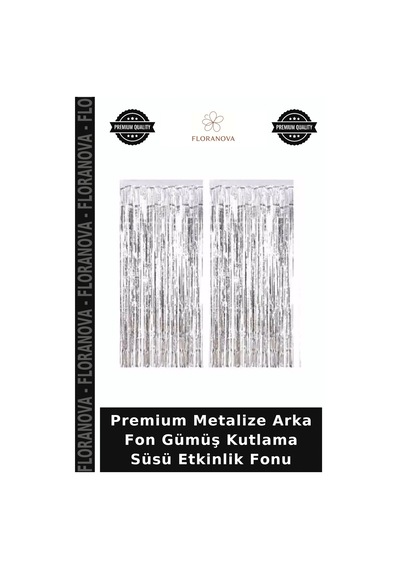 Premium Metalize Arka Fon Gümüş Kutlama Süsü Etkinlik Fonu Tüm Yaşlar
